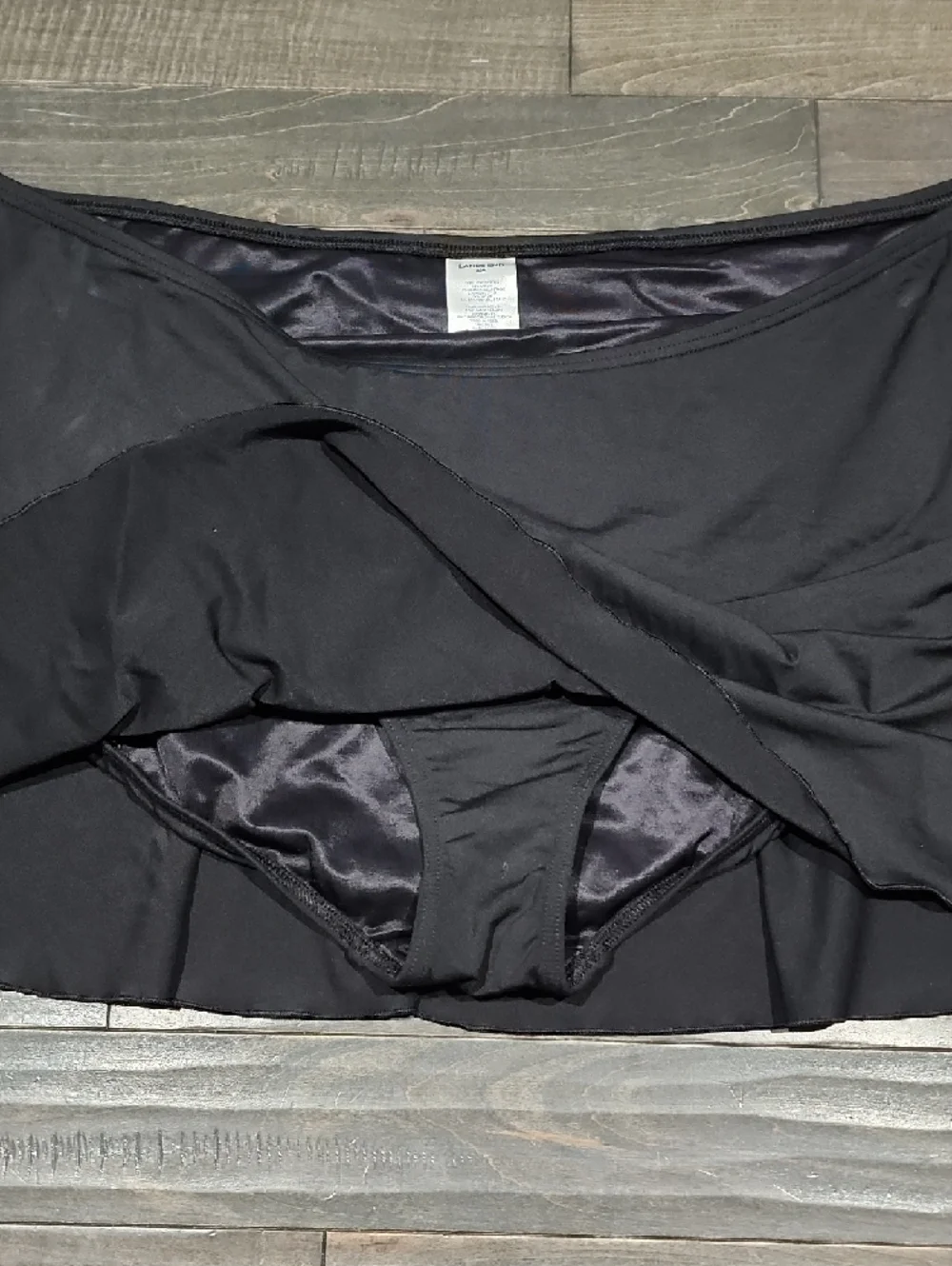 Lands' End Black Coverup Skirt